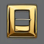 rectangular golden belt buckle image